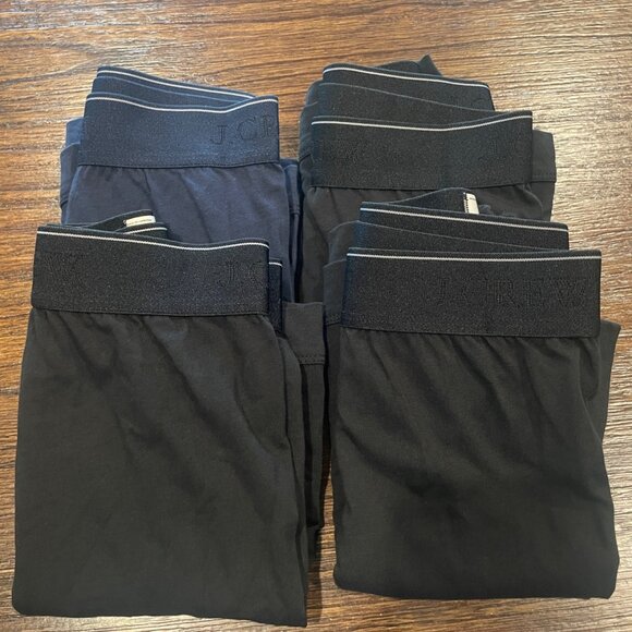 NWOT Set of 4 - J.Crew Factory Men's Sz L Boxer Briefs Stretch Navy Black 03646 - Picture 1 of 16
